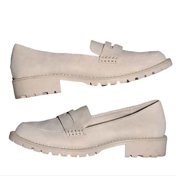 Dolce Vita Catalina Slip On Flats Penny Loafer Platform Size 8.5 Light Tan - Picture 10 of 12